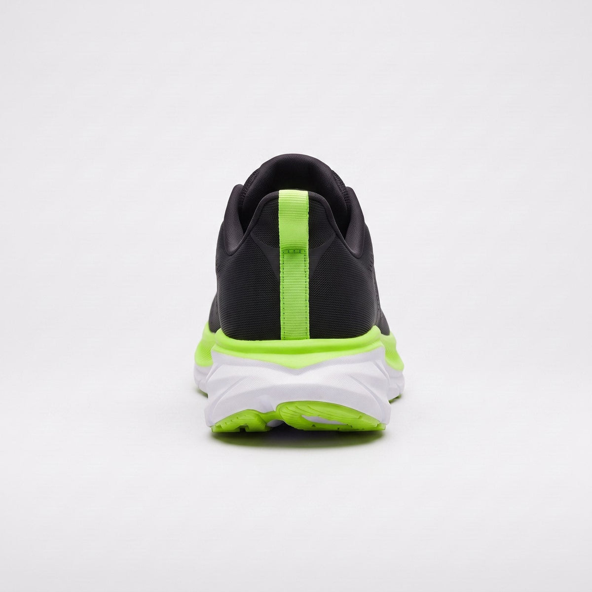 MOOVON Drift Max 01, heel view with wide cushioned midsole