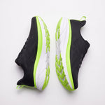 Pair of MOOVON Drift Max 01 running shoes, Black / Volt